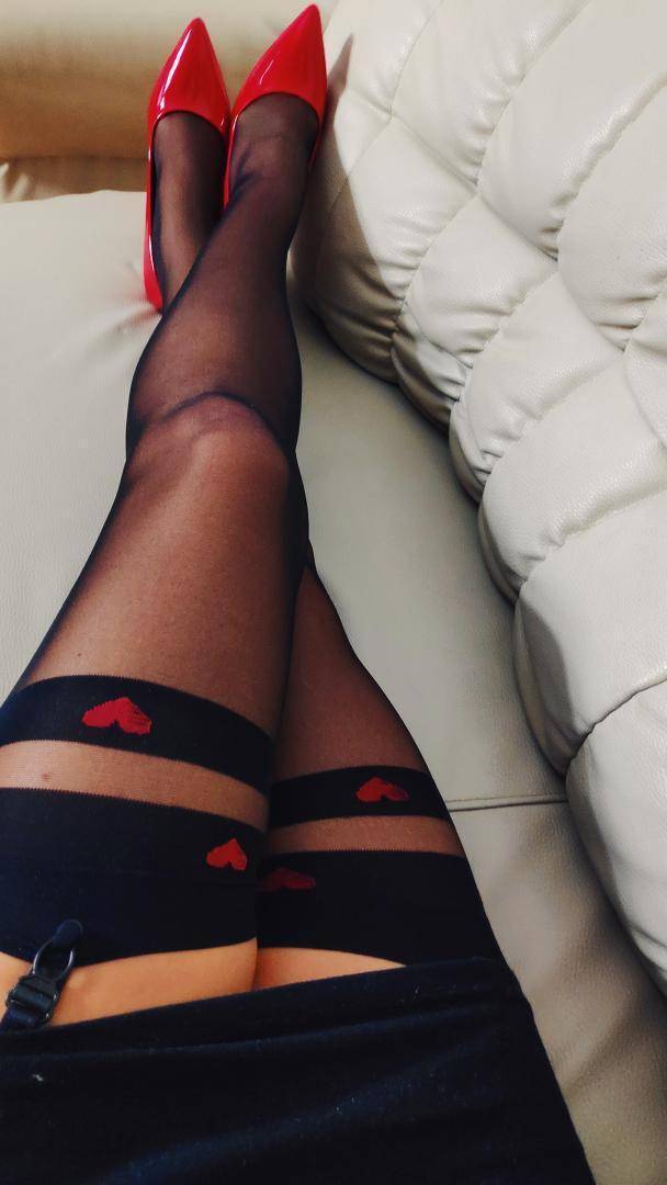 Royama Sheer Black Designer Patterned Top Stockings