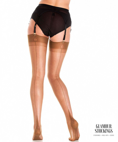 Fully Fashioned Nylon Stockings with Eiffel Tower Heel