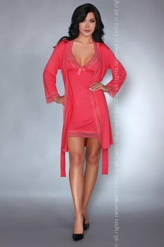Luisanna Coral Touchable Collection Nightie and Dressing Gown Set