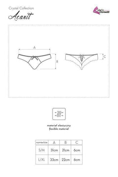 Acanit Crystal Collection White Lace Design Briefs