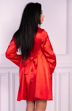 Jacqueline Red Night Dress with Dressing Gown