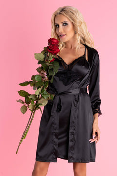GSA Gift of Ariladyen Black Scallo Collection Dressing Gown