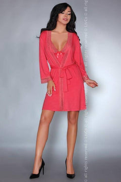 Luisanna Coral Touchable Collection Nightie and Dressing Gown Set
