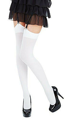 Classic Microfibre Opaque Colored Comfort Stockings Black, White, Red